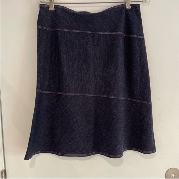 Betsey Johnson Betseyville Faux Denim Aline Skirt Size Large Like New Condition - Picture 2 of 5